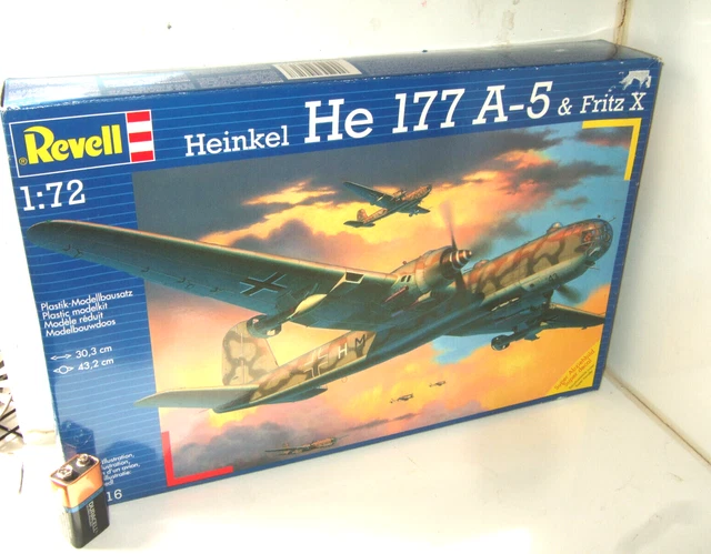 SEALED REVELL 04616 Heinkel He 177 A 5 Fritz X Model Kit In 1 72 sealed-revell-04616-heinkel-he-177-a-5-fritz-x-model-kit-in-1-72