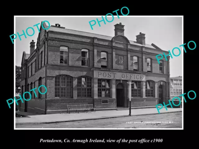 OLD LARGE HISTORIC PHOTO OF PORTADOWN ARMAGH IRELAND THE POST OFFICE c1900