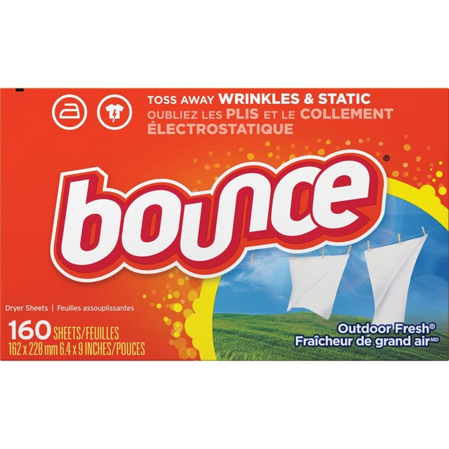 Bounce Dryer Sheets 160/BX Outdoor Fresh 80168BX