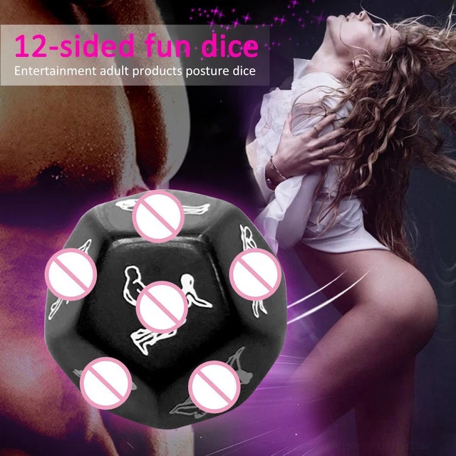3pcs Sex Fun Dice 12-sided Erotic Love Sexy Posture Couple Toys (Black) #F