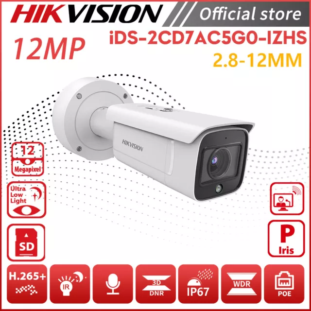 Hikvision iDS-2CD7AC5G0-IZHS 12MP DeepinView IR varifokale Kugelkamera 2.8-12mm