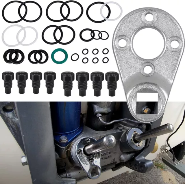 Power Trim Tilt Seals Kit & Outboard Pin Wrench MT0006 For Yamaha,Honda,Evinrude