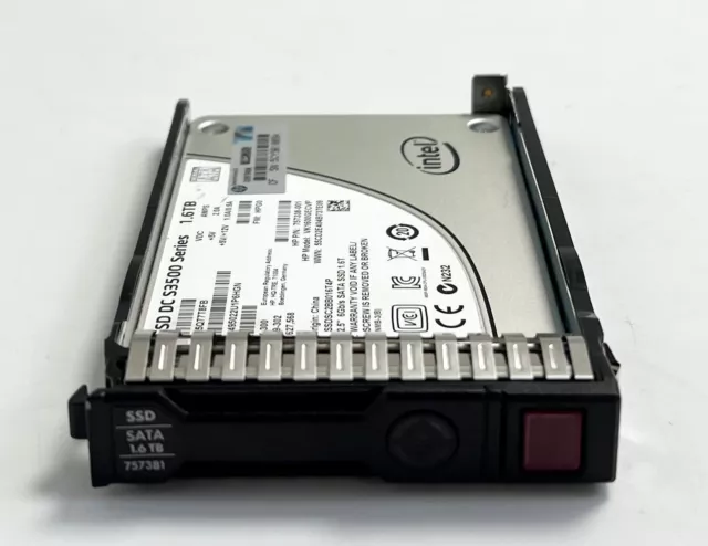 HPE 1.6TB 6G SATA 757339-B21 Value Endurance SFF 2.5" SC Enterprise Value SSD