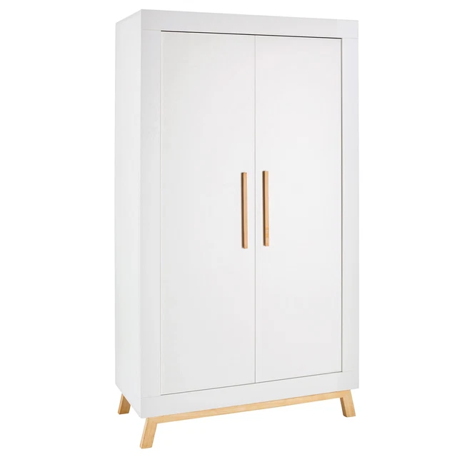 Schardt Kleiderschrank Miami White Schrank 2-türig weiß geölt TOP