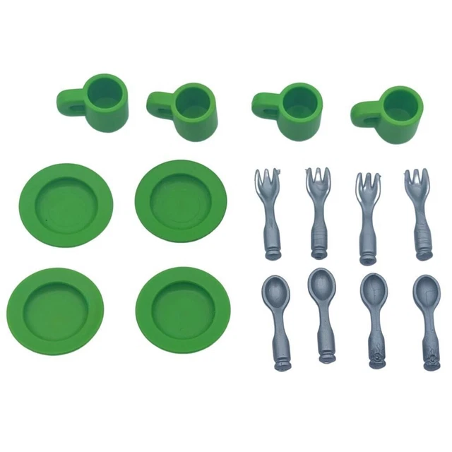 Lot De Vaisselle Argentée Playmobil Vintage à Restaurer - Accessoires - Occasion