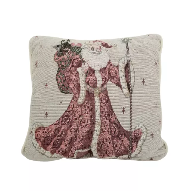 Almohada decorativa Papá Noel Santa Claus 12x12 regalos navideños
