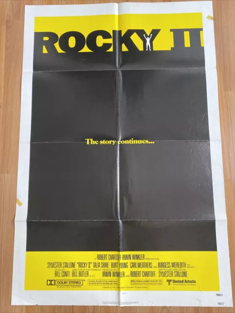 Rocky II 1979 Original One Sheet Movie Poster 27”x 41” Sylvester Stallone Boxing