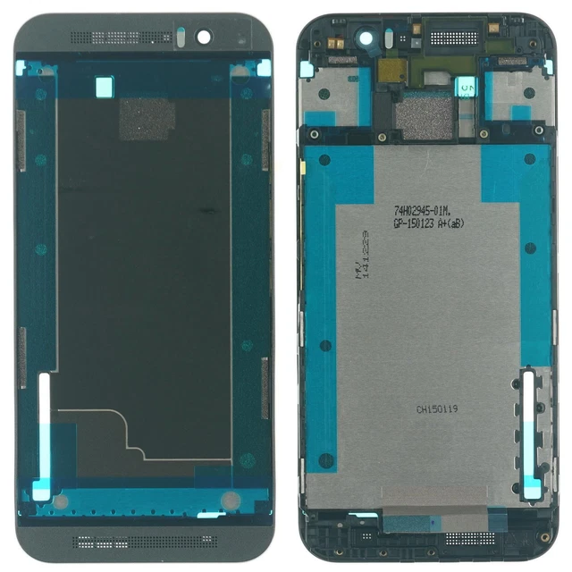 Original HTC One M9 Avant Boîtier Étui Cadre Adhésif pour Affichage Gris