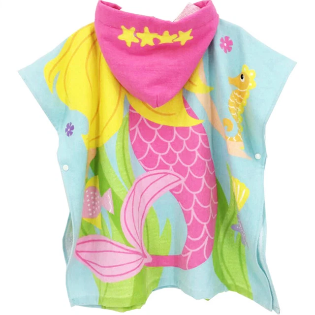 Accappatoio Cotone Creativo Sirena Cappuccio Cotone Traspirante