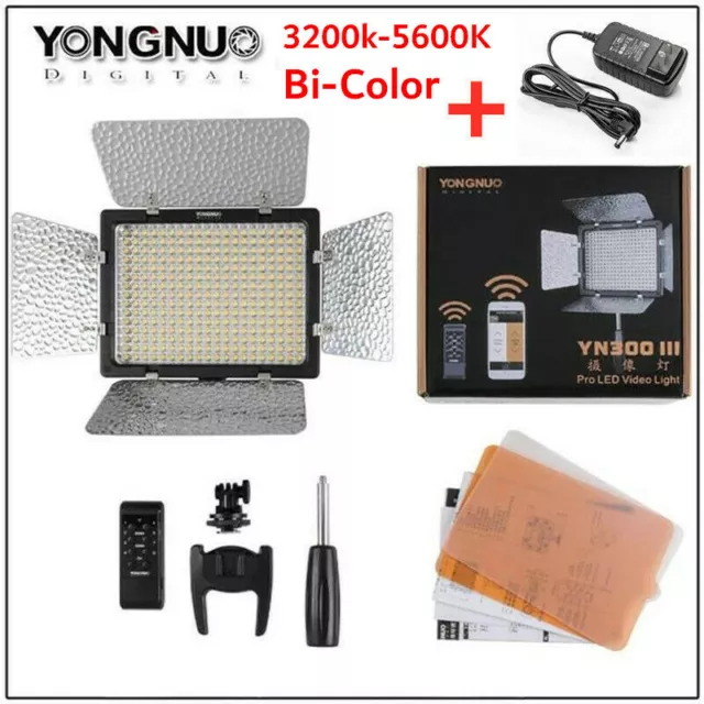 YONGNUO YN300 III YN300III Led video Light Panel 3200K-5600K fr Canon Nikon Sony