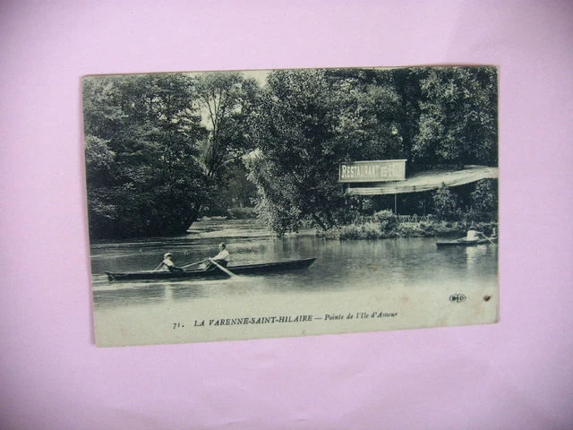 CPA  LA VARENNE SAINT HILAIRE pointe de l'ile d'amour restaurant