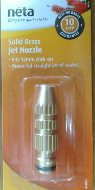 Neta 12mm Solid Brass Hose End Jet Nozzle High Pressure