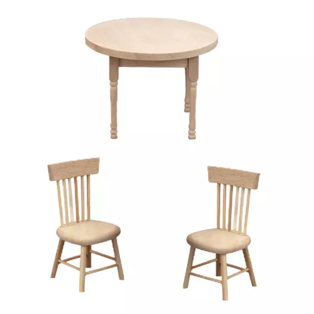 Mini tavolo e sedie rovere bambino mobili micro mobili paesaggio