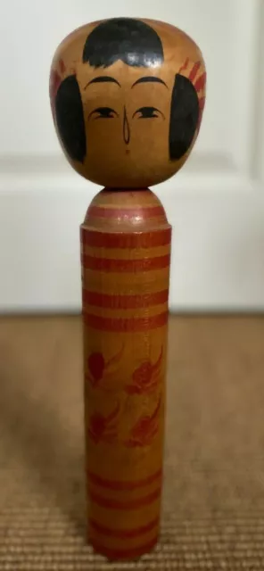 Vintage Japanese Kokeshi doll Hand made solid wood collectable decorative