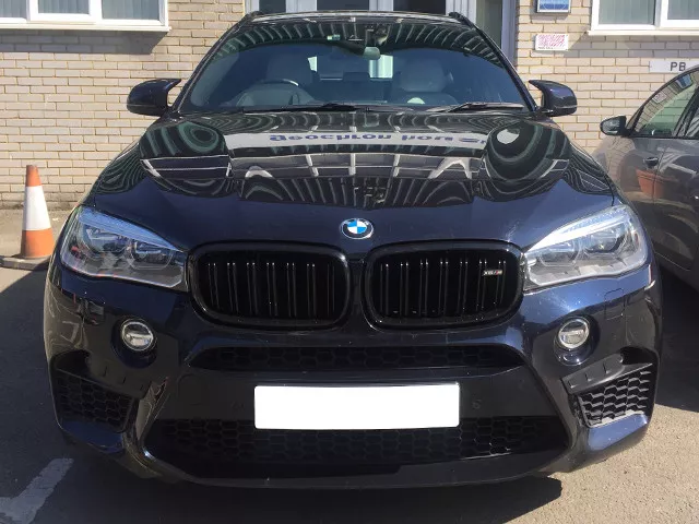 Parrillas para riñón estilo BMW X6 X6M F16 F86 doble barra negro brillante 2014+