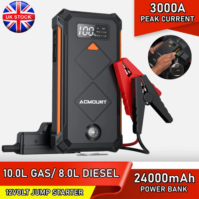  BRPOM Car Jump Starter, 3000A Peak 26800mAh (Up to 10L