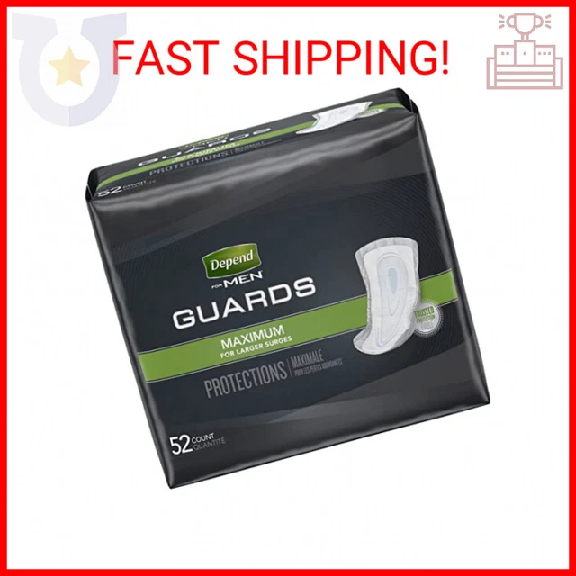 DEPEND INCONTINENCE GUARDS/BLADDER Control Pads for Men, Maximum
