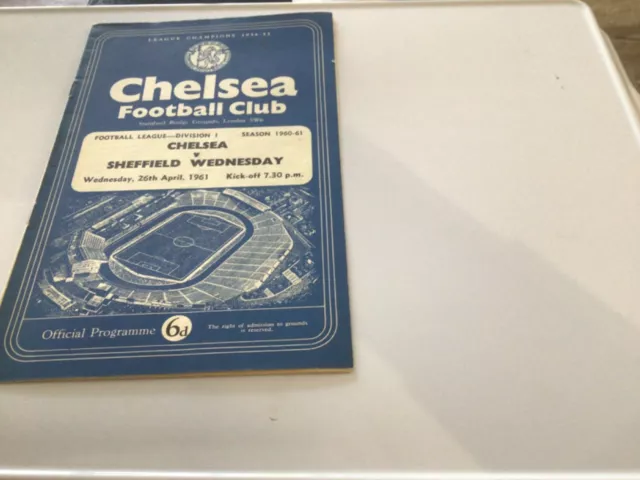 Chelsea v Sheffield Wednesday 1960/61