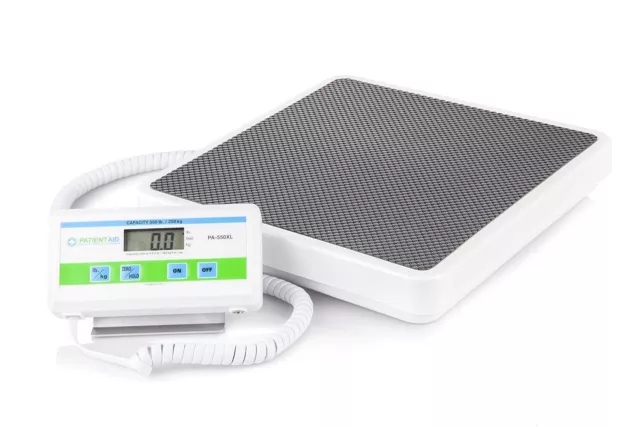 Patient Aid Portable Medical Grade Floor Scale, 12"x12.5" - Up to 550lb--