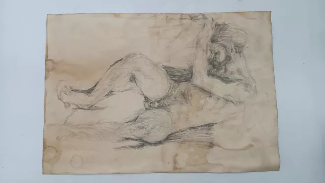 matita disegno primi 900 nudo maschile-