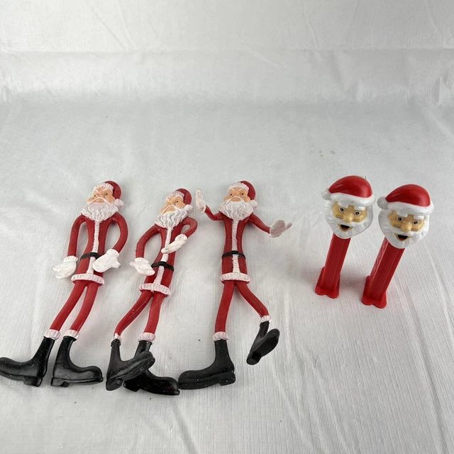 LOT OF THREE Bendable Santa Clause Plus 2 Santa Pez $17.52 - PicClick AU