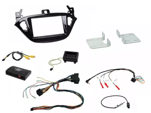 Double Din Stereo Fitting Kit + Steering Controls to fit Opel Adam 2013-21 3