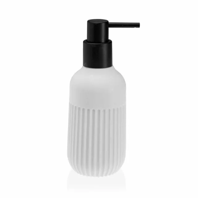 Distributeur de Savon Versa Stria Blanc Plastique Résine [6,5 x 18,5 x 6,5 cm