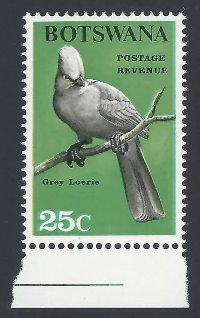 AOP Botswana #28 1967 25c Grey Loerie MNH