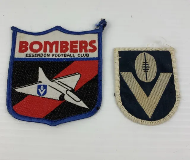 Original Vintage VFL 80’s Essendon Bombers Emblem & VFL Patches