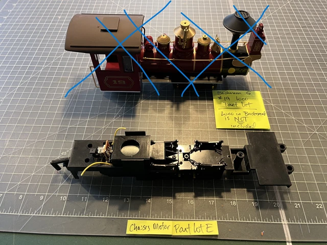 G Scale Bachmann Train BigHauler 19 UP Locomotive MOTOR CHASSIS FRAME PART LOT E