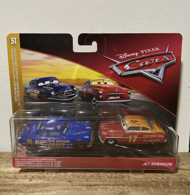 Disney Pixar Cars 3 Dirt Track Fabulous Hudson Hornet & Jet Robinson