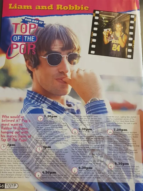 Oasis Song Lyrics/poster & Robbie Williams & Oasis- Our Day At Top Of The Pops 2