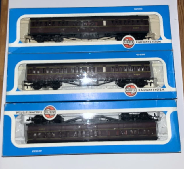 Internation Maroon 3 X AIRFIX BR Maroon Non-Corridor MK1 coaches £12.50 - PicClick UK
