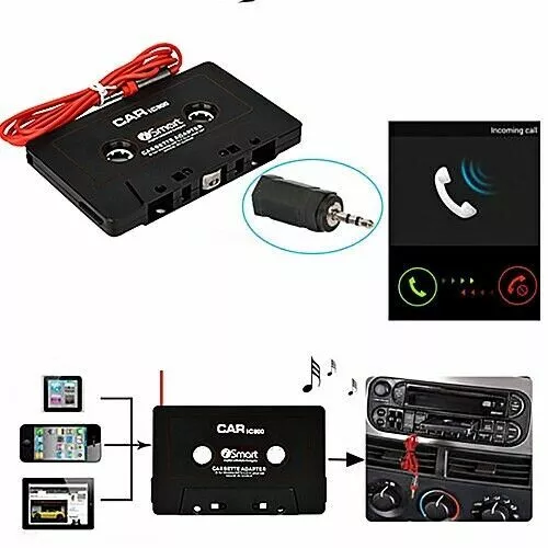 Car Cassette Casette Tape MP3 MP4 Player CD iPod iPhone 3.5mm AUX Audio Adapter 2