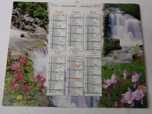 2013 ALMANACH CALENDRIER DES PTT FRANCE Idée cadeau année naissance / Collection