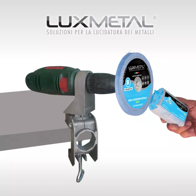 Kit lucidatura metalli da per mola da banco lucidatrice alluminio acciaio inox 2