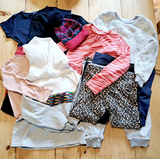 Girls Clothes Bundle Age 6-7 years 12 Items M&S / H&M / F&F etc