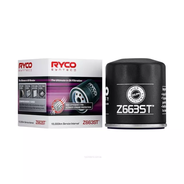 Ryco Syntec Oil Filter Z663ST 2