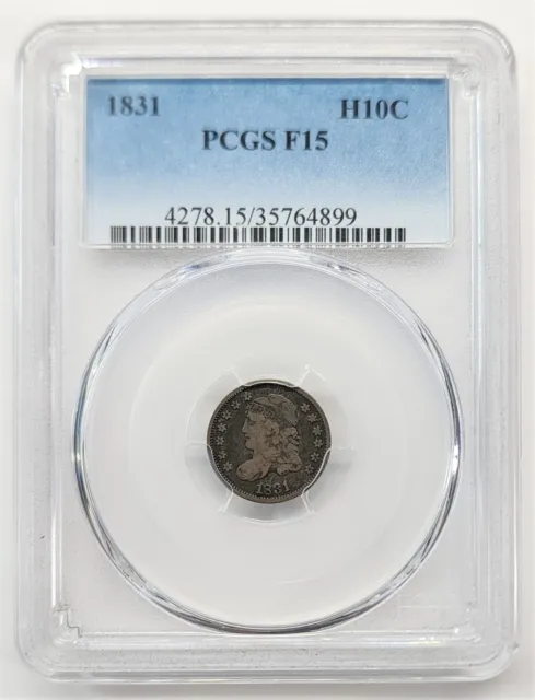 1831 10c U.S. Capped Bust Dime - PCGS Fine 15