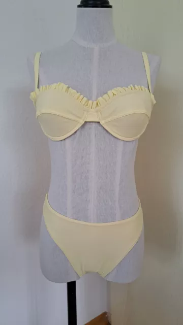 Top Sexy&Edel Damen-Bügel-Push-Up-Strand-Bade-Bikini#Gelb# Gr:34/Cup B #Neu