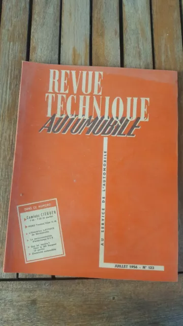 revue technique automobile juillet 1956 camions citroen T45 T55 (2ième partie)