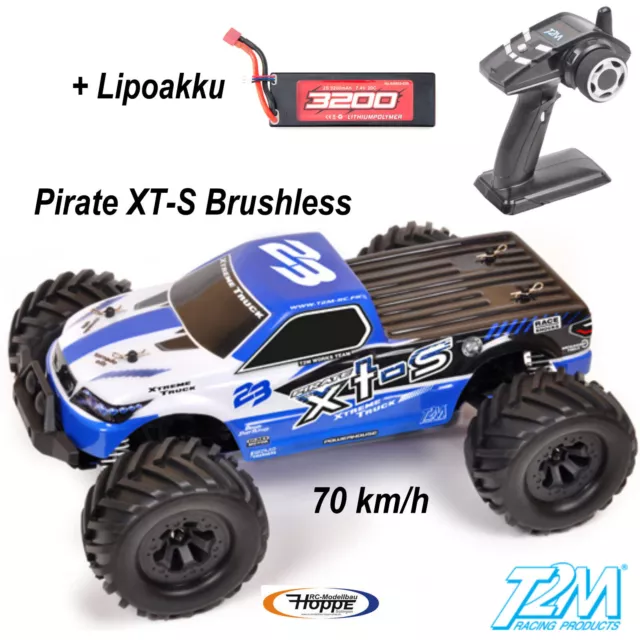 T2M PIRATE XT-S sans Brosse Monstertruck T4941B 4WD + Lipo Akku 2S 3200 MAH  EUR 361,66 - PicClick FR