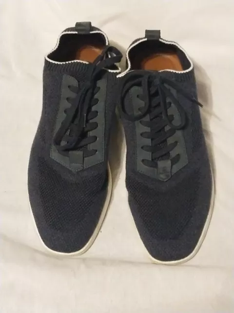 WOLF & SHEPHERD Swiftknit Derby Shoes Navy Blue Knit Sneakers Mens Size ...