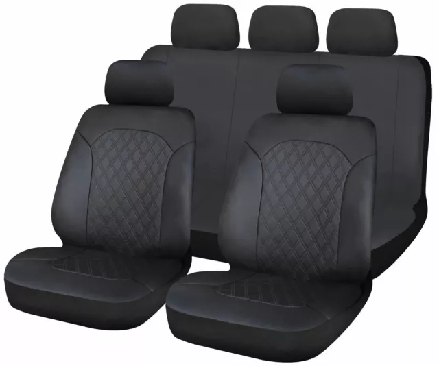 Leatherette Full Set Front & Rear Car Seat Covers for Mercedes C-Class Estate