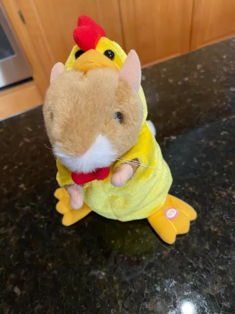 2002 Gemmy Dancing Hamster CHICK Sings "Chicken Dance" Animated Plush Toy