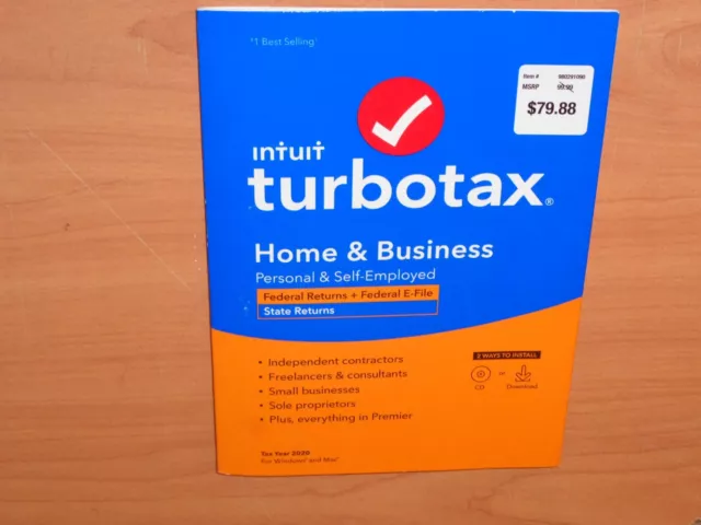 LOOK *✅New Sealed* ✅Genuine 2020 TURBOTAX HOME & BUSINESS CD TURBO TAX