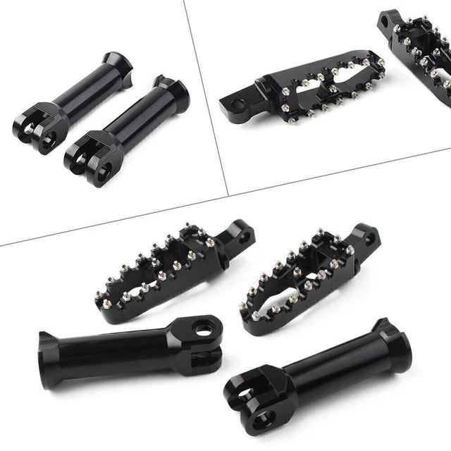 2X Black Foot rest Footpegs For Harley Softail Slim Fat Bob Low Rider 2018-2020