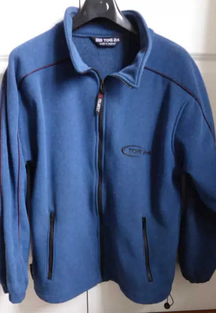 Mens TOG 24 Blue Fleece Jacket with Full Length Zip