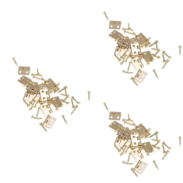 36 Pcs Mini-charnière Charnières Cachées Petit Jaune Charnière De Porte