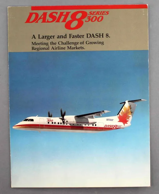 De Havilland Dash 8 300 Manufacturers Sales Brochure Seat Maps